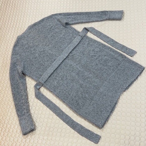 🌱 Angora Blend Long Belted Cardigan - Picture 5 of 12